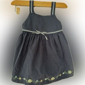 Vintage Gymboree Nautical Dress 2001 Navy Size 18-24 M